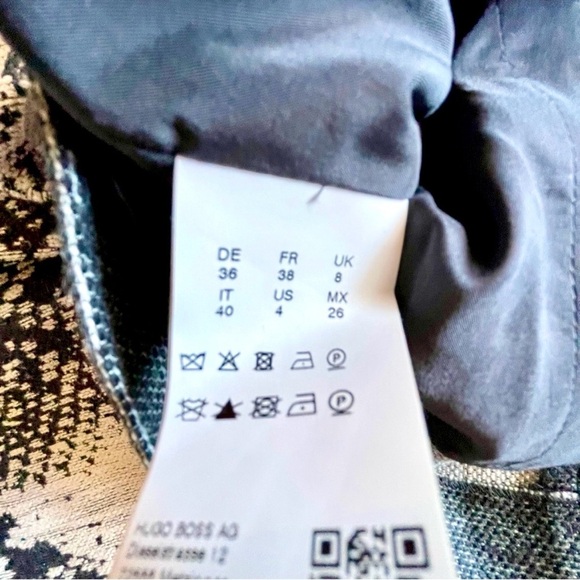 Hugo Boss Daneki Snakeskin Jacquard A-Line Dress Size 4 - Picture 9 of 10